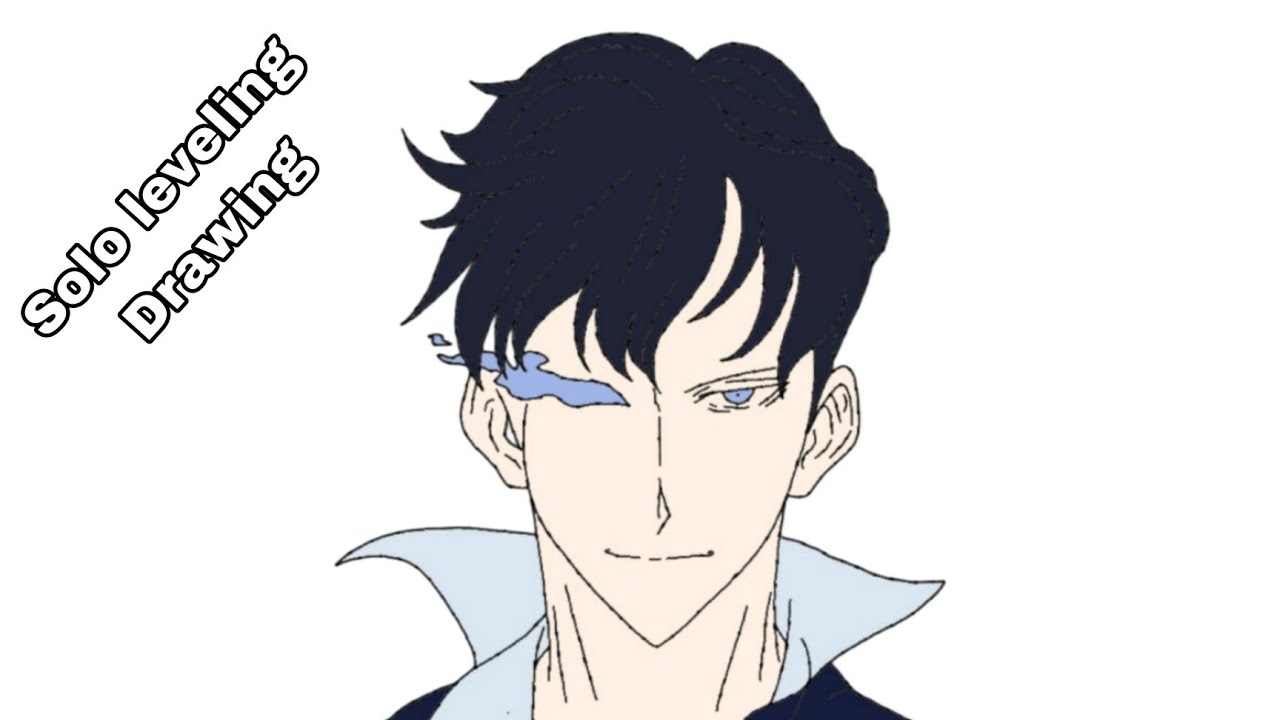 Solo leveling Jin woo  Drawing  !! How to draw Jinwoo  !! Anime drawing
