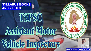 TSPSC Assistant Motor Vehicle Inspector Syllabus ,books ,videos 2023