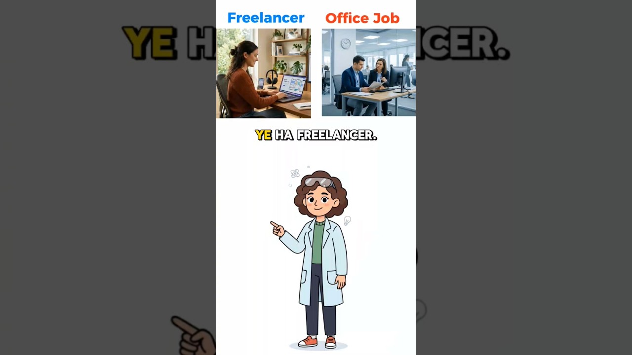 rewrite this title Freelancer Aur Office Job Mein Kya Difference Hai? #shorts rewrite this title Freelancer Aur Office Job Mein Kya Difference Hai? #shorts