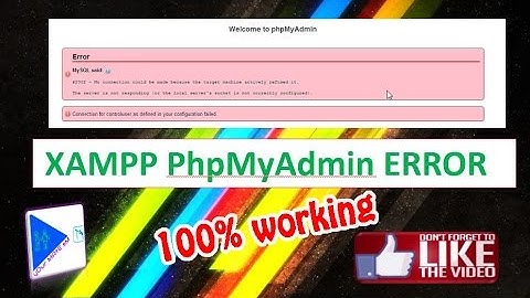 How to fix XAMPP Server PhpMyAdmin Error In windows 7,windows 8 and windows 10
