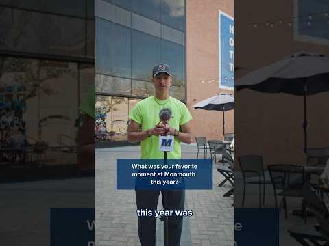A preview image of the video: What's your favorite Monmouth memory this year? 💙 Drop it below. 👇 #HawkFamily