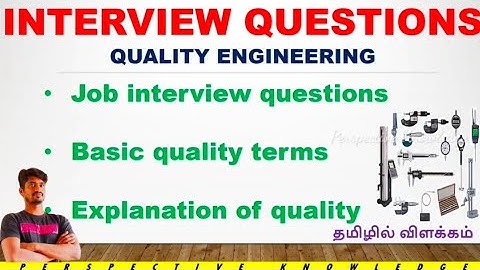 quality engineering interview questions and answers in Tamil | basic quality questions | quality #qc