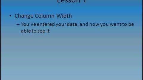 ExcelExperts.com - Teach Yourself Excel Lesson Course Outline  - Course Outline