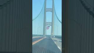 Memorial Day on the Mackinac Bridge Thank You Veterans!!!! #michigan #veterans #usa #shorts #flag