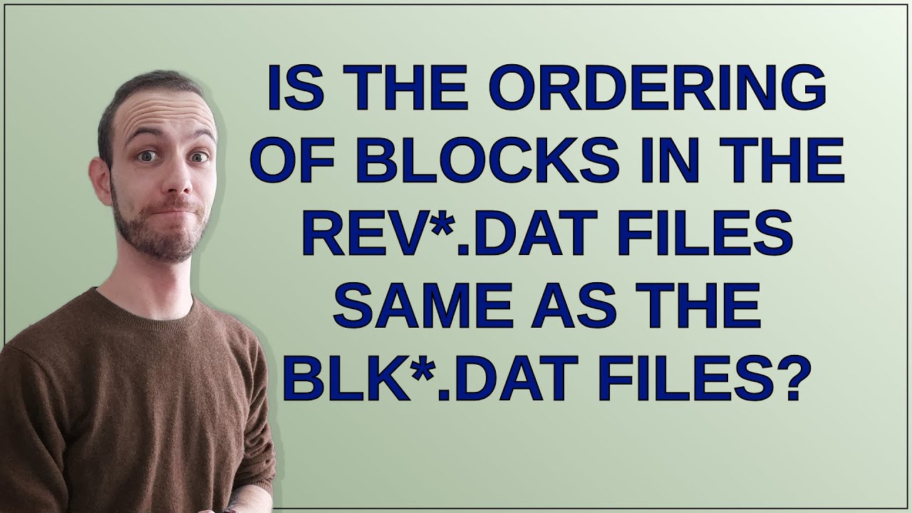 Bitcoin: Is the ordering of blocks in the rev*.dat files same as the ...