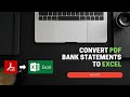 How to Convert PDF Bank Statements to Excel, CSV or QBO Files