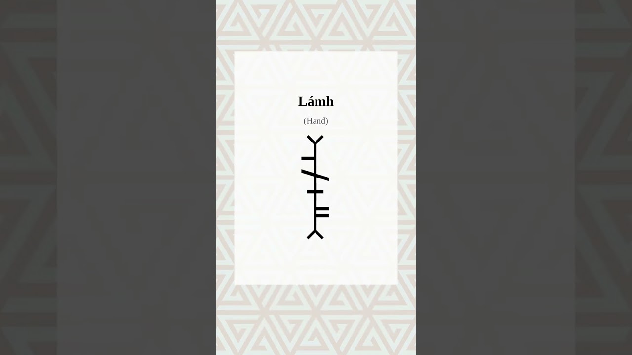 Ogham Word Of the Day lámh-hand