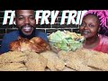 FISH FRY FRIDAY MUKBANG!!! CRISPY FRIED FISH + ROTISSERIE CHICKEN + SALAD MUKBANG 먹방 EATING SHOW