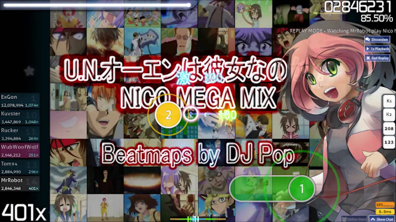 When an osu! hacker plays a TAG4 map U N  Owen wa Kanojo nanoka