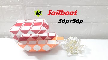 COMBINATION OF 2 SNAKE CUBE 36 PIECES - Sailboat