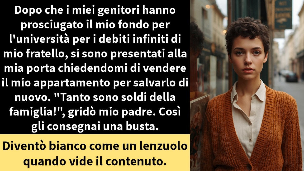 Il campanello ha suonato alle sette di domenica mattina, mentre tenevo ancora in mano il caffè e i capelli mi gocciolavano sulle spalle. Non aspettavo nessuno. Ho guardato dallo spioncino: mia...