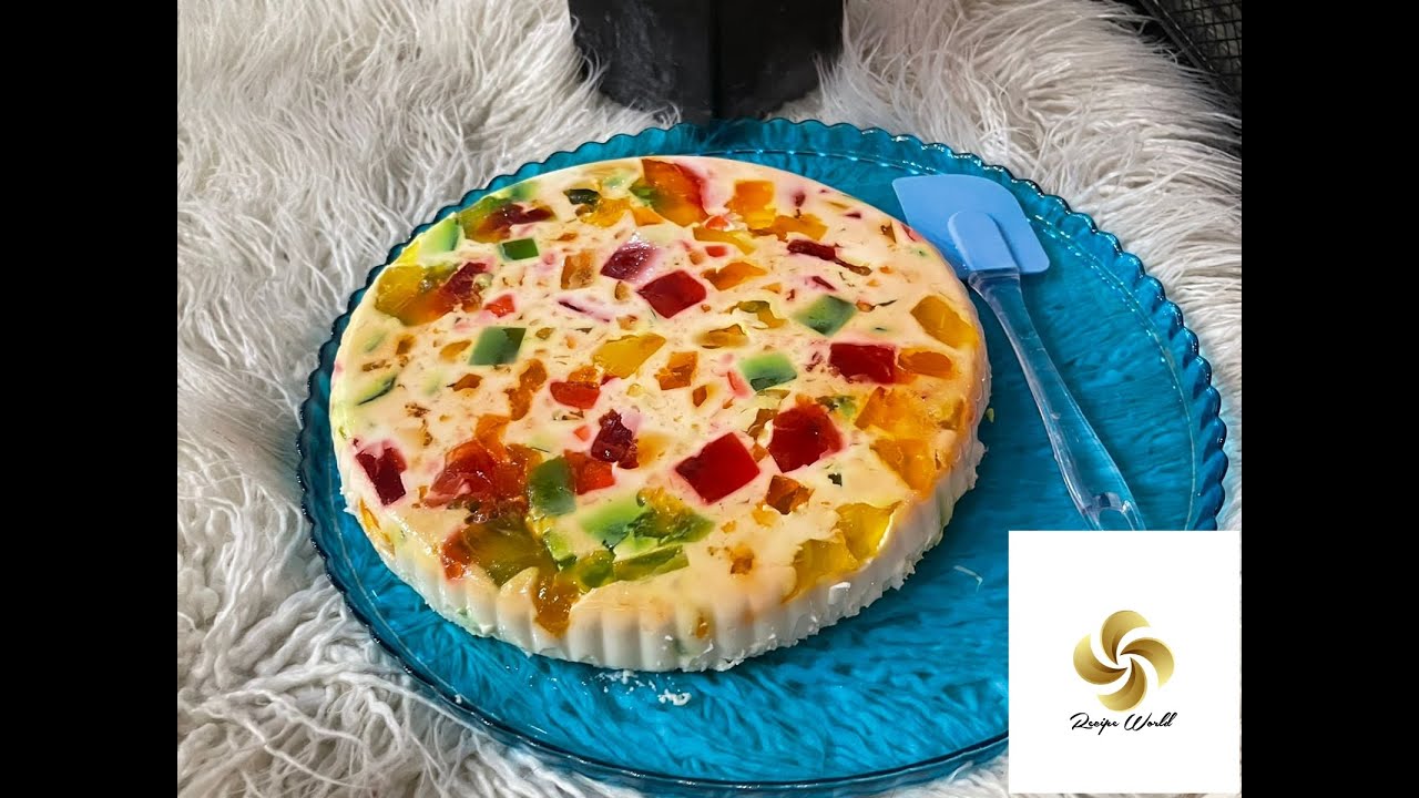 Glass jelly pudding recipe brokenglass jello desertfoodie no bake desert YouTube