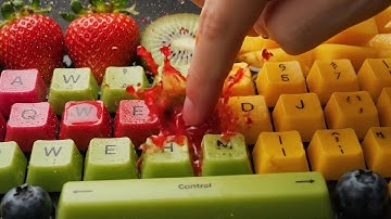 Fresh Fruit Keyboards AI ASMR Typing Video | Oddly Satisfying | LATEST ASMR