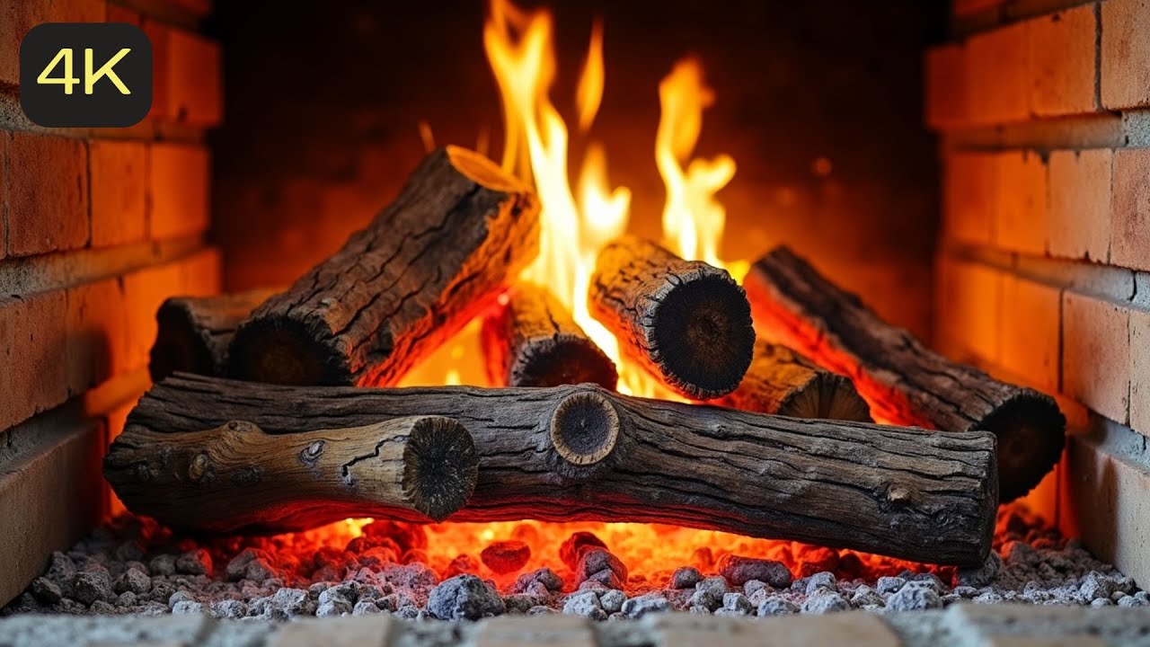 The Perfect Fireplace | Work, Read, Unwind with Calming Fireplace Ambience Crackling Fireplace| 4K