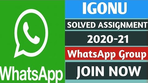 ignou solved assignment 2020-21 download pdf | WhatsApp Group