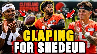 SHEDEUR SELITE EFFICIENCY ON DISPLAY AS BROWNS TRAINING CAMP Deshaun and Dillon Gabriel Clapping