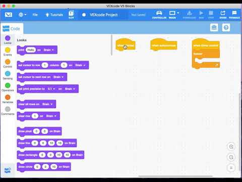 VEXcode V5 Blocks Opening a Template