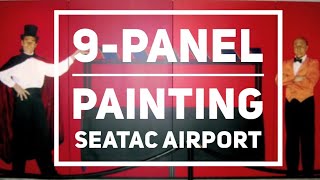 David Cross:  9-Panel Painting at Sea-Tac