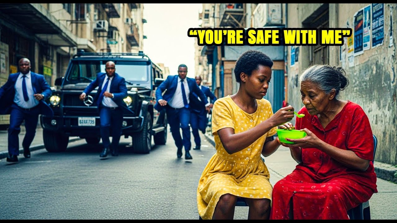 Homeless Girl Secretly Feeds Disabled Old Woman Daily Until A Black Convoy Surrounds Her Shack