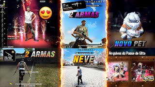 15 NOVIDADES DA ATUALIZAÇÃO DE NATAL, MAPA COM NEVE, NOVO PET, NOVOS EMOTES, 2 ARMAS - FREE FIRE