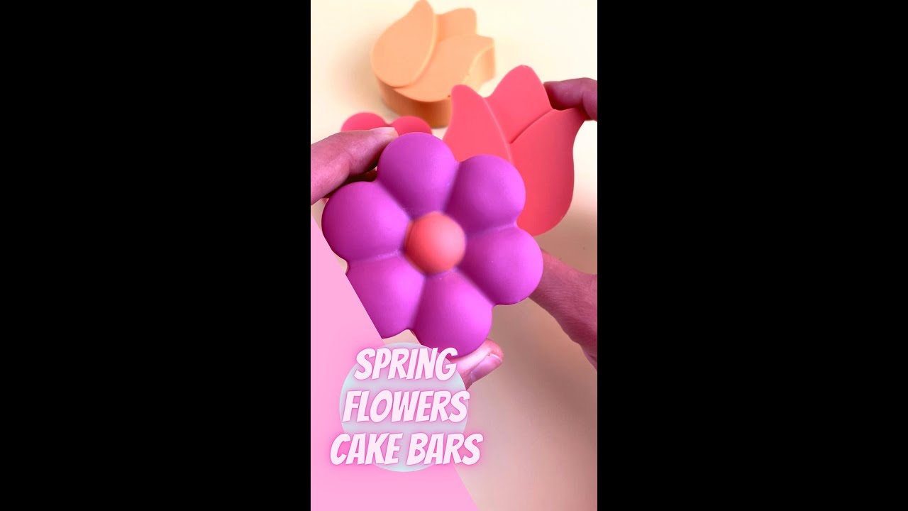 SPRING FLOWERS Chocolate Cake Bars | THE FLOUR GIRL