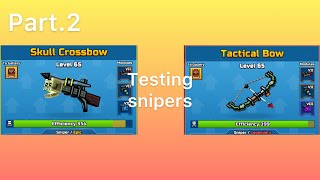 (Testing snipers part 2) skull crossbow and tactical bow gameplay | Pixel Gun 3D screenshot 3