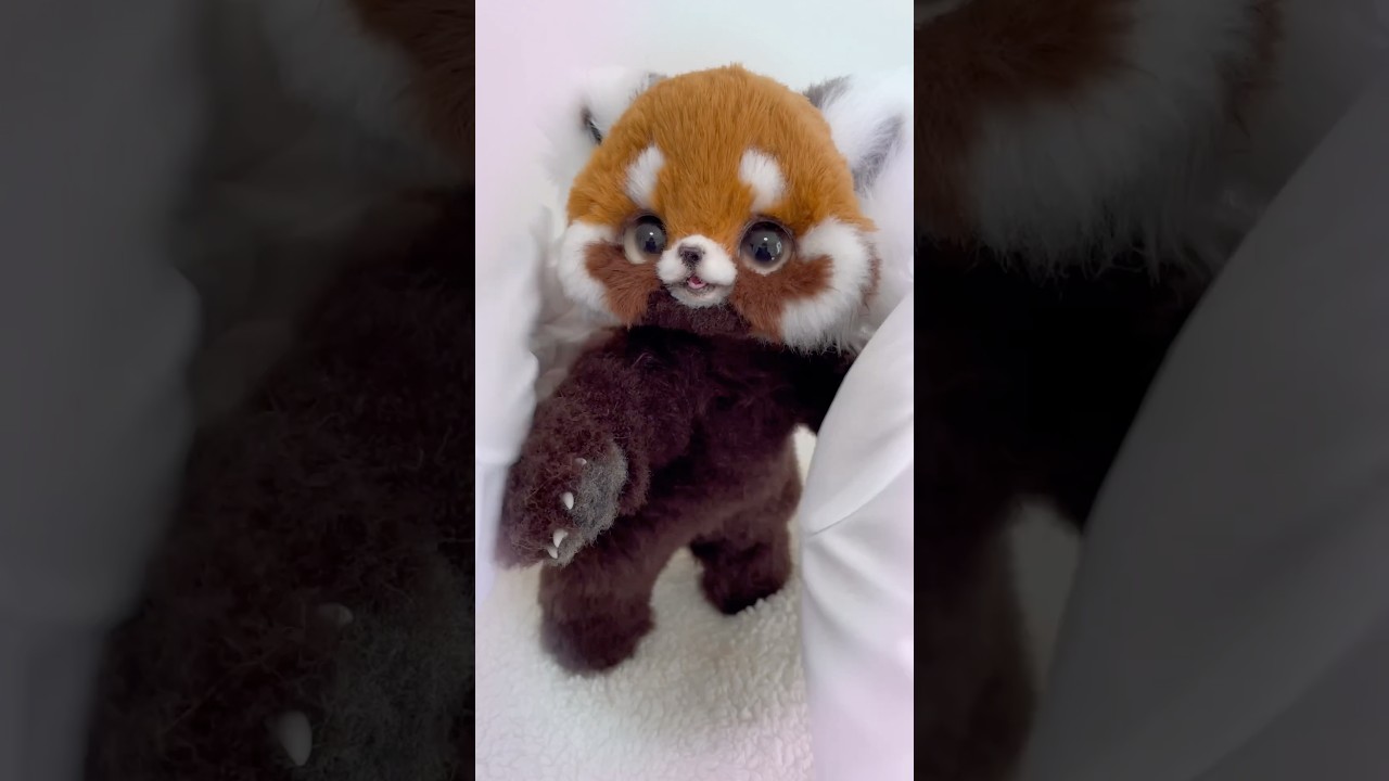 アートドール #ぬいぐるみ #レッサーパンダ - YouTube