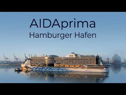 Cruise Ship AIDAprima arriving at Port of Hamburg on 28/4/2026