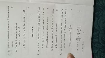 Kuk 2022 Vector Calculus Exam