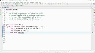 Break Statement Java