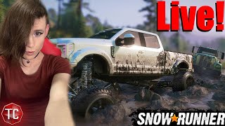 SnowRunner LIVE: Taking BIG JOBS! NEW MISSIONS, TRUCKS, & MORE!