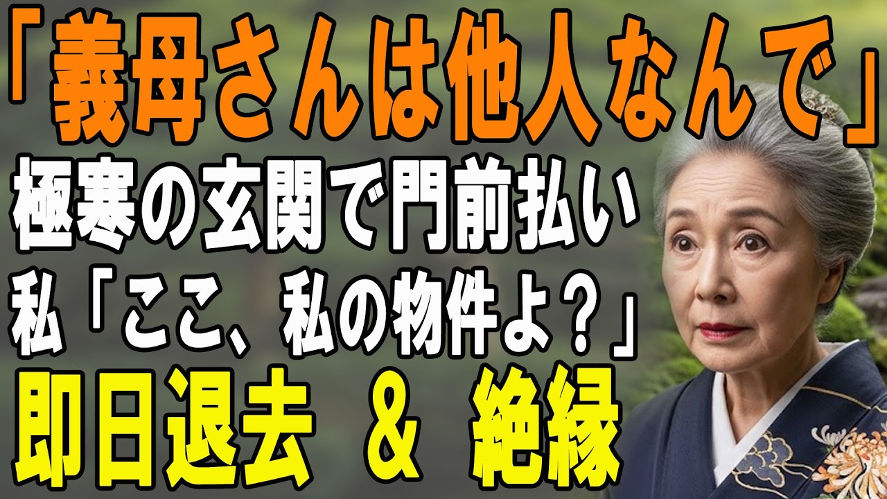「今日は家族だけですの」正月に門前払いされた私。震える手で管理会社に電話し“ある事実”を告げた結果… 息子夫婦が顔面蒼白に！【シニアライフ】【60代以上の方へ】