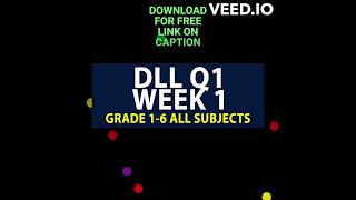Deped Daily Lesson Log (DLL) Q1 Week 1