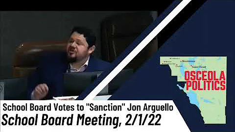 School Board Votes to "Sanction" Jon Arguello