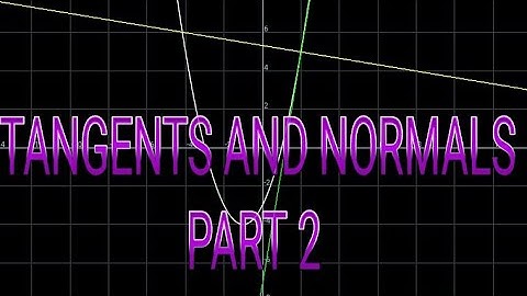 Equations of the tangent and normal to the curve part 2