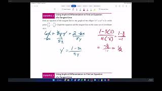 Calc - 3.2 Implicit Differentiation Part 1