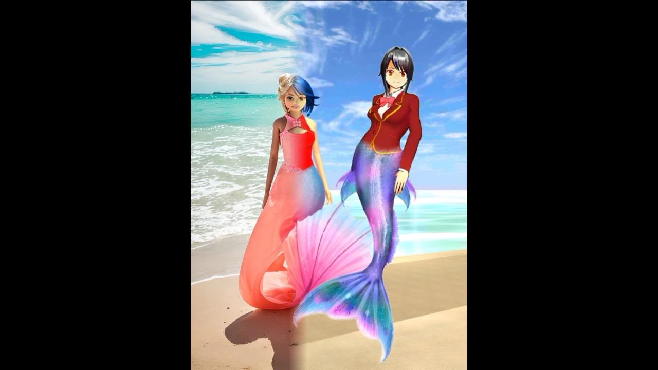 Putri duyung Mermaid Sakura school simulator YouTube
