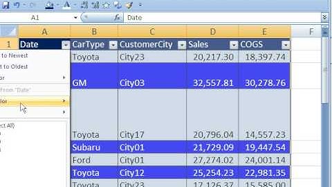 Highline Excel Class 17: Filter, Filtering 8 Examples