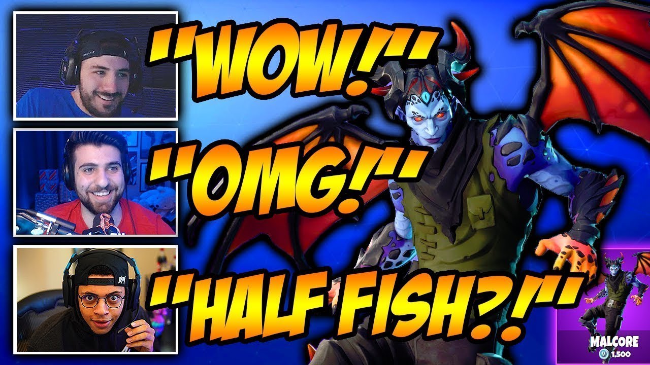 STREAMERS REACT TO *NEW* MALCORE SKIN & EVIL EYE PICKAXE!!!