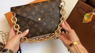 Accessorizing My LV Kirigami Large Pouch ⛓ 
