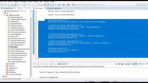 Payroll Program in Java Using Method Overloading