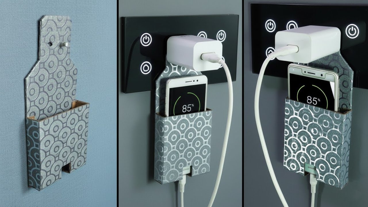Cardboard Charger Holder Diy Cardboard Diy Bed Phone Holder Cell