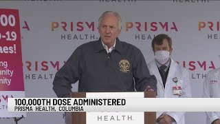 Prisma Health delivers 100,000th dose of COVID-19 vaccine, now using MyChart for booking appointment