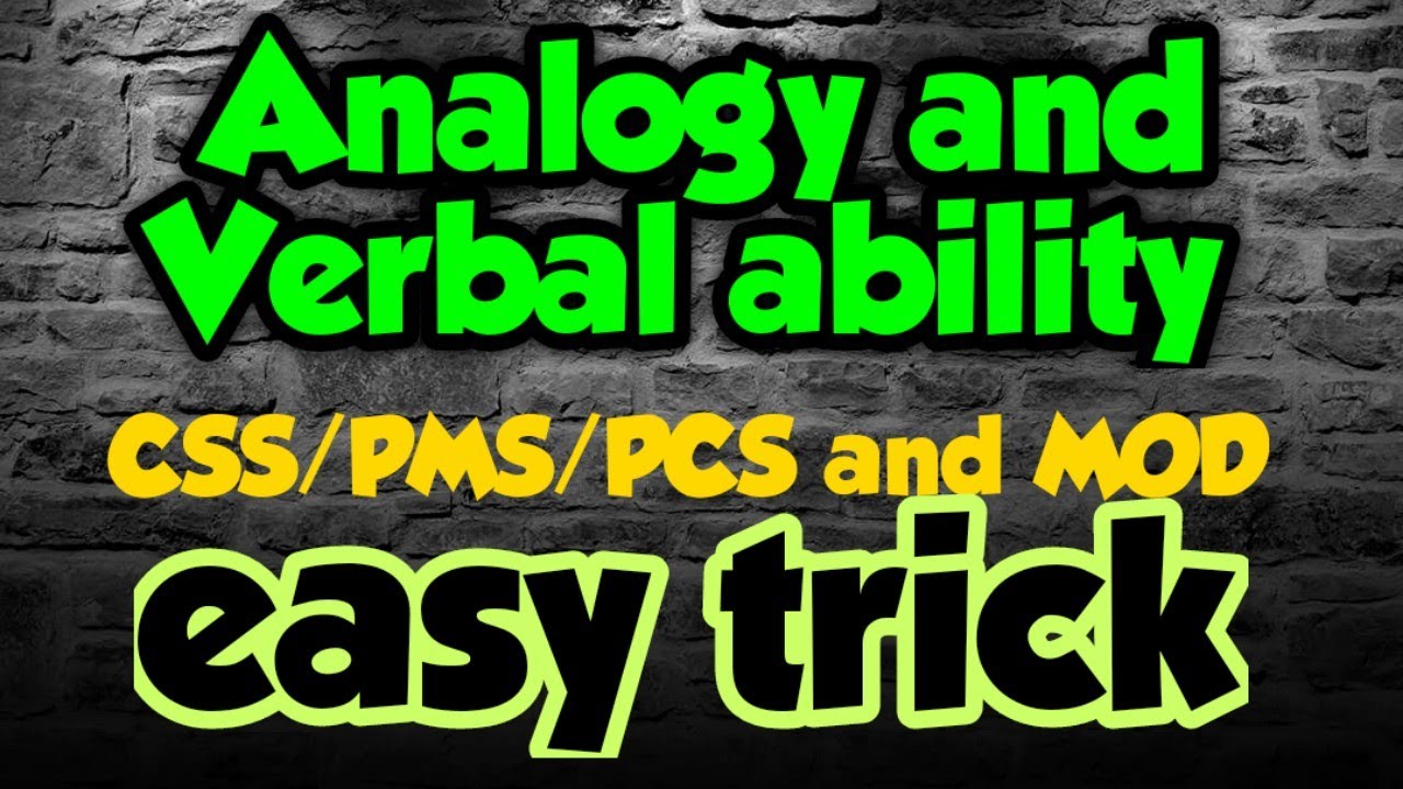 What is analogy ||solving verbal and analytical reasonings || NAT ||NTS ...