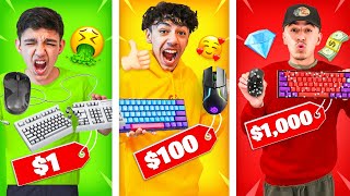 Brothers Play Fortnite With Cheap VS Expensive Keyboard & Mouse Combos! ($1 vs $1,000)