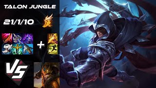 JUNGLE Talon vs Jarvan IV - NA Challenger Patch 26.10