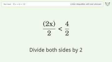 Solving Linear Inequalities: 2(x+4) is Smaller Than 12