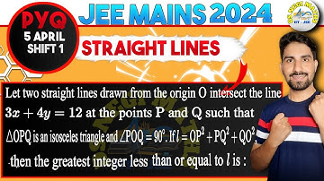 Let two straight lines drawn from the origin O intersect the line 3x + 4y = 12 at the points P....