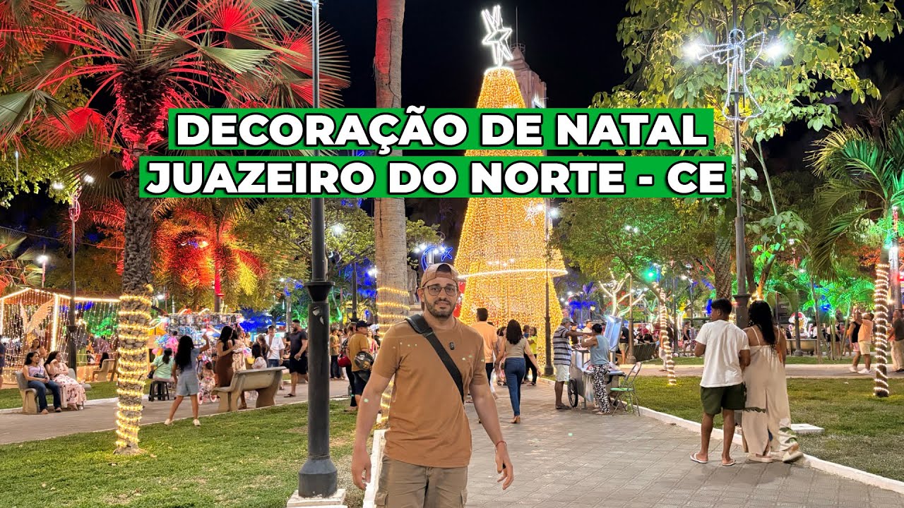 Assim está a decoração de Natal em Juazeiro do Norte