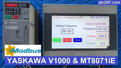 Weintek MT8071iE & YASKAWA V1000 "Modbus-RTU" Tutorial